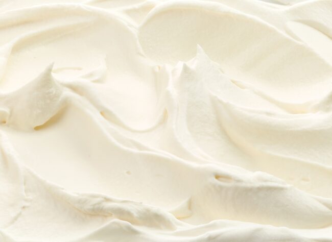 whipped cream texture